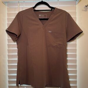 Figs Catarina™ One-Pocket Scrub Top in Smokey Taupe